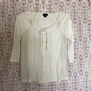 Cottage core white prairie top Anthropologie